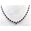 Image 1 : NATURAL 24.00 CTW AMETHYST NECKLACE .925 STERLING SILVE