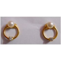 Natural 12.55 ctw Pearl Earring Oval .925 Silver