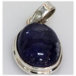 Natural 5.05 g Tanzanite Oval .925 Sterling Pendant