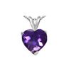Image 1 : Natural 2.10 ctw Amethyst Heart Pendant .925 Sterling