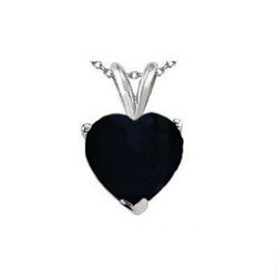 Natural 2.10 ctw Sapphire Heart Pendant .925 Sterling