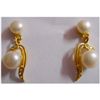Image 1 : Natural 20.35 ctw Pearl Earring Oval .925 Silver