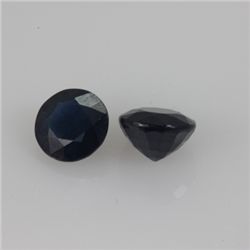 Natural Nice Blue Sapphire Round Cut 2 pcs 4.6 ctw