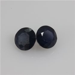 Natural Nice Blue Sapphire Round Cut 6x6mm 2pcs 2.16ctw