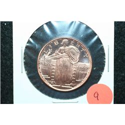 Golden State Mint "Standing Liberty" Copper Round; .999 Fine Copper 1/4 Oz.