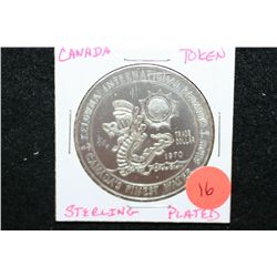1970 Kelowna Int'l Regatta; Canada's Finest Water Show $1 Trade Token, Sterling Plated