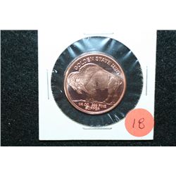 Golden State Mint "Buffalo Nickel" Copper Round; .999 Fine Copper 1/4 Oz.