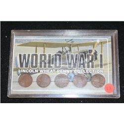 World War I Lincoln Wheat Penny Collection Mint Set, Lot of 5
