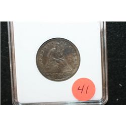 1854 Seated Liberty Quarter; ANACS Graded EF45