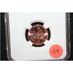 2009 First Day Ceremony Lincoln-Formative Years Penny; NGC Graded BU