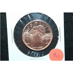 Golden State Mint "Standing Liberty" Copper Round; .999 Fine Copper 1/4 Oz.