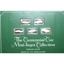 1975 Centennial Car Mini-Ingot Collection; 1963 Chevolet, 1964 Porsche, 1965 Ford, 1966 Lamborghini 