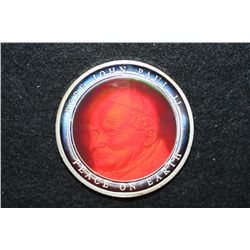 2002 Pope John Paul II Religious Hologram Proof Coin; 32 Grams