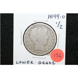 1899-O Barber Half Dollar; Lower Grade