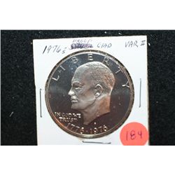1976-S Eisenhower $1; Var. II; Proof Clad