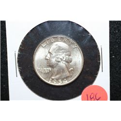 1954-D Washington Quarter; Gem BU