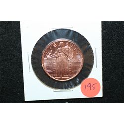 Golden State Mint "Standing Liberty" Copper Round; .999 Fine Copper 1/4 Oz.