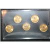 Image 1 : 2003-D US Mint State Quarter Set; Layered 24K Gold, BU