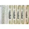 Image 1 : The Baltimore and Ohio Railroad Co. Stock Certificate Dated 1938; Lot of 5