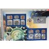 Image 1 : 1986 US Mint Coin Set Commerating Centennial of the Statue of Liberty; P&D Mints, UNC W/Postal Stamp