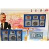Image 1 : 1988 US Mint Coin Set Commerating George Bush Elected 41st President W/Postal Stamps Dated 1995; P&D