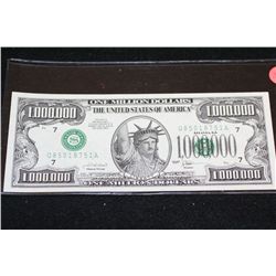 2001 United States of America $1,000,000 FAKE Bank Note
