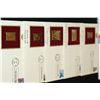 Image 1 : 1983 First Day Issue (1) & 1996 First Day Issue (4) 22K Gold Replica Stamp W/Postal Stamp; Lot of 5