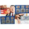 Image 1 : 1992 US Mint Coin Set Commerating First Official American-Russian Summit W/Postal Stamps; P&D Mints,