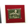Image 2 : 1990 First Day Issue 22K Gold Replica Stamp W/Postal Stamp; Olympic Games Boxing and Bobsledding