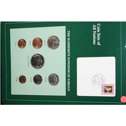 The Hashemite Kingdom of Jordan; Coin Sets of All Nations W/Postal Stamp Dated 1987