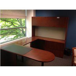 HAWORTH CHERRY U SHAPED EXECUTIVE OFFICE SUITE