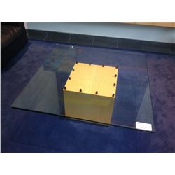 GLASS TOP COFFEE TABLE
