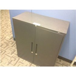 BLACK 2 DOOR STORAGE CABINET