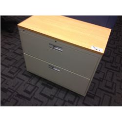 BEIGE 2 DRW. LATERAL FILE CABINET