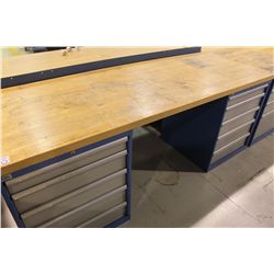3' X 8' SHOP BENCH WITH 5 DRW AND 5 DRW LISTA