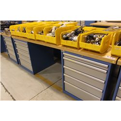 3' X 8' SHOP BENCH WITH 5 DRW AND 5 DRW LISTA