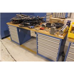3' X 8' SHOP BENCH WITH 5 DRW AND 5 DRW LISTA