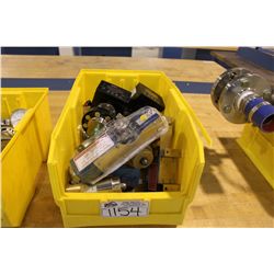 BIN OF S.S. VALVES, GUAGES AND PARTS