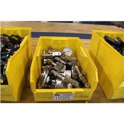 BIN OF S.S. VALVES, GUAGES AND PARTS