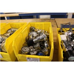 BIN OF S.S. VALVES, GUAGES AND PARTS