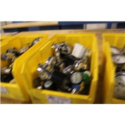 BIN OF S.S. VALVES, GUAGES AND PARTS