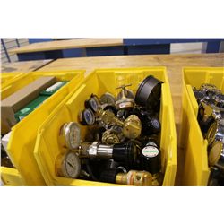 BIN OF S.S. VALVES, GUAGES AND PARTS