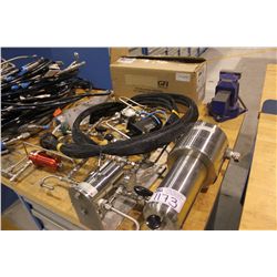 LRG. LOT OF S.S. HOSE AND FILTERS