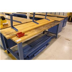 LISTA 3' X 8' SHOP BENCH WITH BENCH MOUNT SHELF