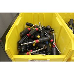 BIN OF ASSORTED TOOLS
