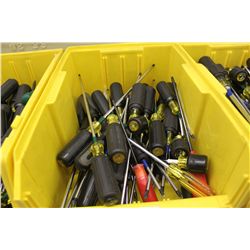 BIN OF ASSORTED TOOLS