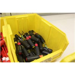 BIN OF ASSORTED TOOLS