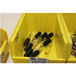 BIN OF ASSORTED TOOLS