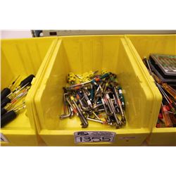 BIN OF ASSORTED TOOLS