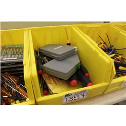 BIN OF ASSORTED TOOLS